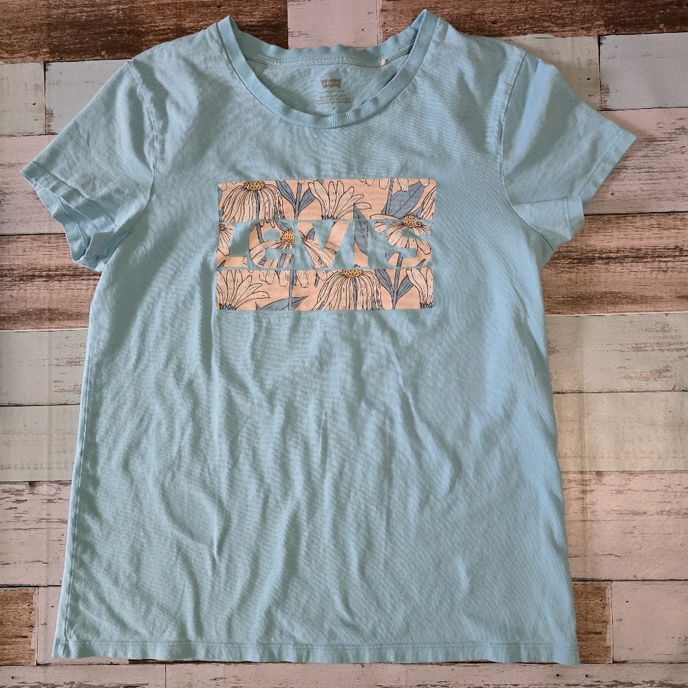 Levi's Light Blue Logo Crewneck Tee